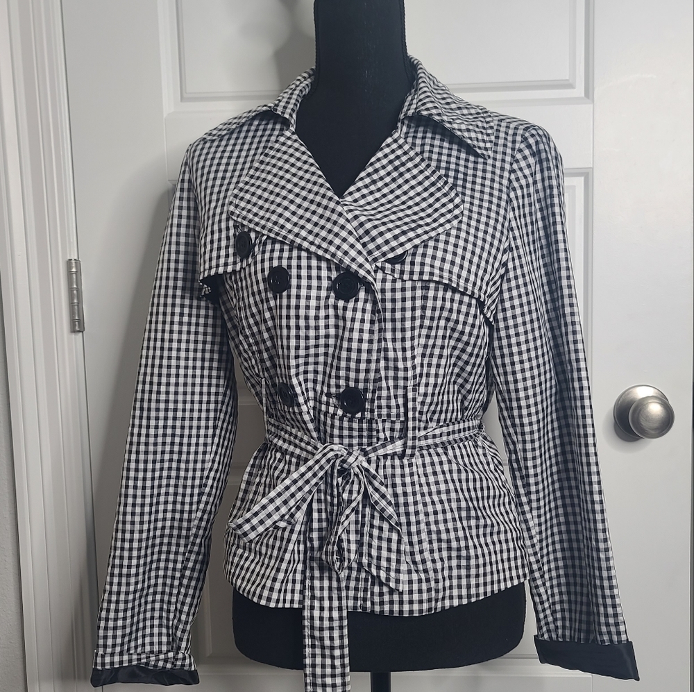 Forever 21 black and white checkerboard jacket size large